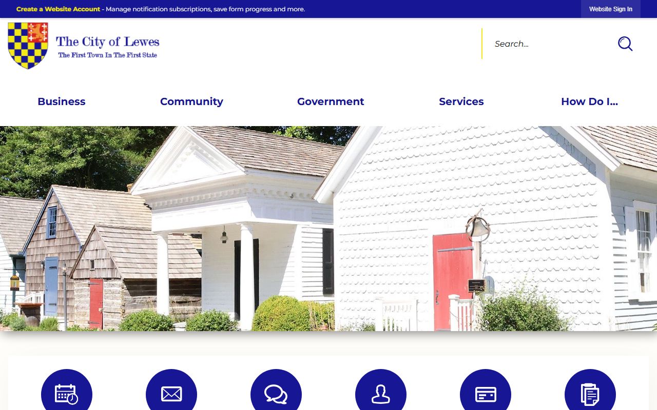 City of Lewes municipal page for Lewes warrant records