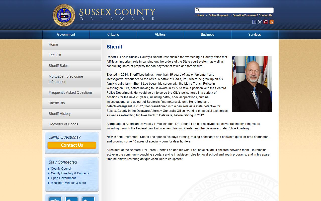 Sussex County Sheriff's Office warrant records resource